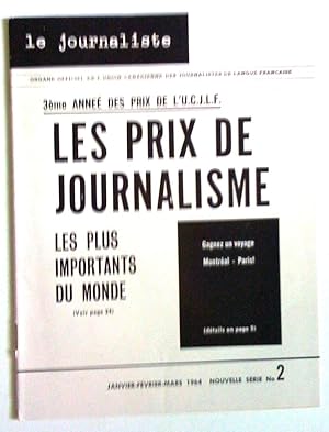 Le Journaliste, organe officiel de l'Union canadienne des journalistes de langue française, janvi...