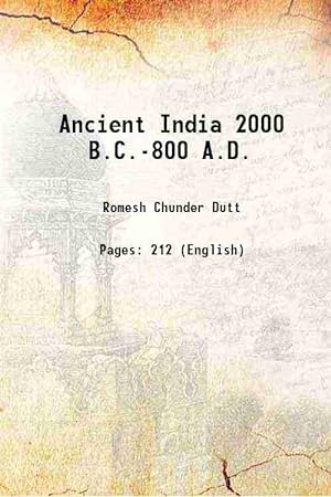 Seller image for Ancient India 2000 B.C.-800 A.D. 1904 [Hardcover] for sale by Gyan Books Pvt. Ltd.