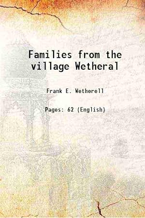 Seller image for Families from the village Wetheral Volume Suppl. 2 1948 [Hardcover] for sale by Gyan Books Pvt. Ltd.