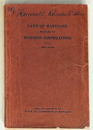 Laws of Maryland Relating to Business Corporations