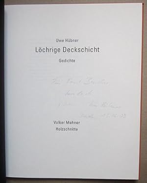 Bild des Verkufers fr Lchrige Deckschicht - Gedichte / Holzschnitte - signiert + Widmung fr Ernst Brcher zum Verkauf von Verlag IL Kunst, Literatur & Antiquariat