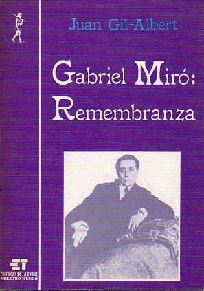 Immagine del venditore per GABRIEL MIR: REMEMBRANZA. venduto da angeles sancha libros