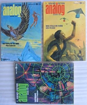 Immagine del venditore per Analog Science Fiction - Science Fact, February, March & April 1973 featuring "The People of the Wind" by Poul Anderson in 3 parts, + The Guy with the Eyes, Trade-Off, Who Steals My Purse, He Fell Into a Dark Hole, Earthquake, Moon Rocks, Death of God, ++ venduto da Nessa Books