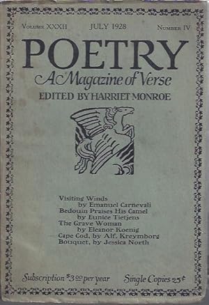 Seller image for Poetry, a Magazine of Verse July, 1928 for sale by The Ridge Books