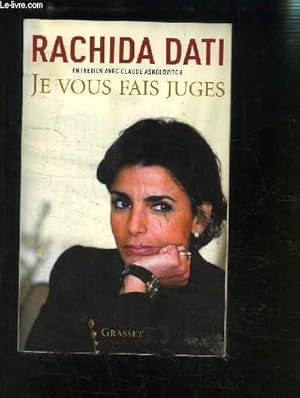 Image du vendeur pour JE VOUS FAIS JUGES mis en vente par Le-Livre