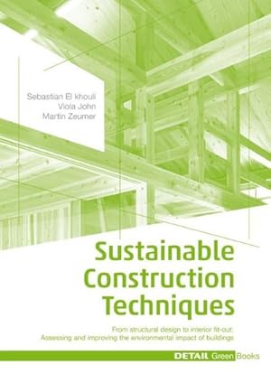 Bild des Verkufers fr Sustainable Construction Techniques : From structural design to interior fit-out: Assessing and improving the environmental impact of buildings zum Verkauf von AHA-BUCH GmbH