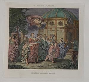 "Mercure amoureux d Hersé" originale kolorierte Radierung von Reinier Vinkeles (1741-1816) nach B...