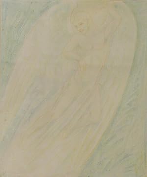 "Mein lieber Engel" originales Aquarell ca. 57x47cm; um 1940 [Das stimmungsvolle und empfindsame ...