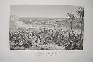 "Bataille d Aboukir. Bonaparte - 25. Juilliet 1799" originaler Kupferstich ca. 20x32cm von Martin...