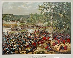 "Schlacht bei Artenay. v. d. Tann schlägt General Reyau am 10. Okt. 1870" originale Chromolithogr...