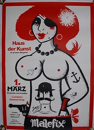 "Malefix" originales Farb-Lithographie-Plakat ca.86x61cm; Markgraf Druck München 70er Jahre