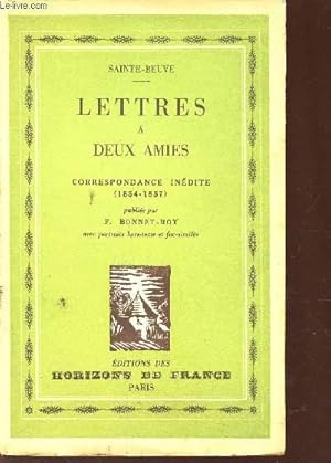 Bild des Verkufers fr LETTRES A DEUX AMIES - CORRESPONDANCE INEDITE (1854-1857) zum Verkauf von Le-Livre