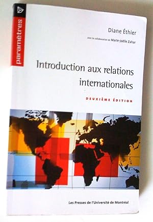 Bild des Verkufers fr Introduction aux relations internationales, 2e dition zum Verkauf von Claudine Bouvier