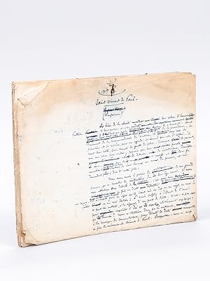 Image du vendeur pour Manuscrit autographe d'un article consacr  Saint Vincent de Paul [ Texte d'un chapitre de l'ouvrage Le Panthon des Hommes Utiles, par Gustave Chadeuil et Hippolyte Lucas, publi chez Dentu, 1862 ] mis en vente par Librairie du Cardinal