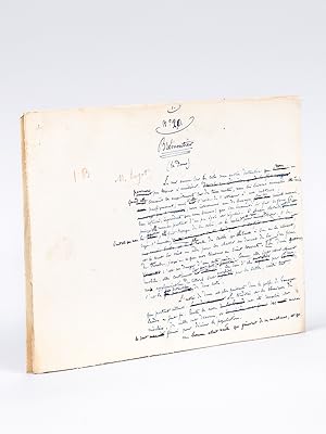 Manuscrit autographe d'un article consacré à Brémontier [ Texte d'un chapitre de l'ouvrage Le Pan...