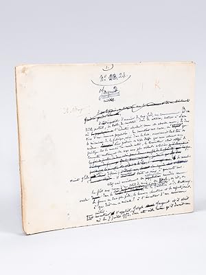 Manuscrit autographe d'un article consacré à Joseph Marie Jacquard [ Texte d'un chapitre de l'ouv...