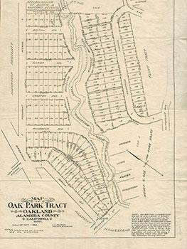 Subdivision Map of Oak Park Tract, Oakland,Alameda Co., Cal.