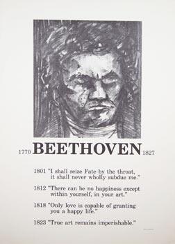 Portrait of Beethoven. Poster.