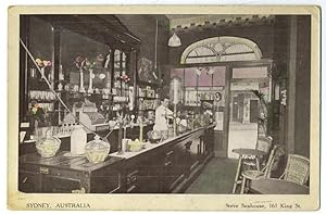 Sydney Australia, Steve Senhouse, 161 King St. (postcard showing the interior of Sydney shop)