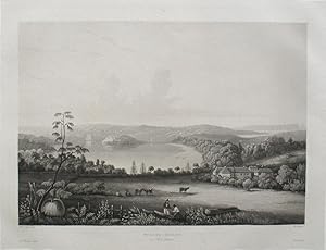 'Vooloo-Moloo au Port Jackson', aquatint of Sydney's Harbour and Garden Cove