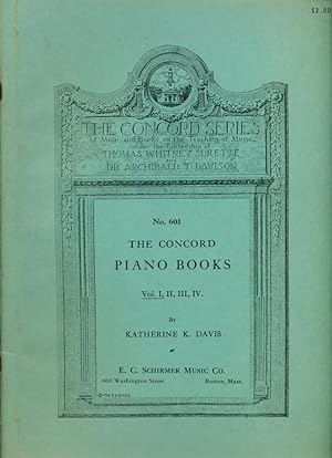 Imagen del vendedor de THE CONCORD PIANO BOOKS : Vol I (The Concord Series No 601) a la venta por 100POCKETS