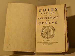 Edits civils de la Republique de Geneve