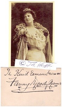 Seller image for FANNY MOODY-MANNERS (1866-1945) walisische Sopranistin und Primadonna, grd. 1898 mit ihrem Mann die Moody-Manners Opera Company for sale by Herbst-Auktionen