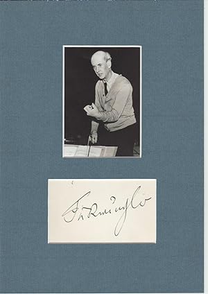 Seller image for WILHELM FURTWNGLER (1886-1954) deutscher Dirigent / german conductor for sale by Herbst-Auktionen