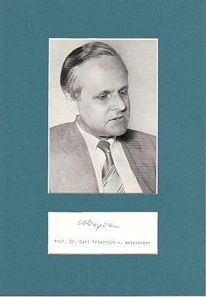 Seller image for CARL FRIEDRICH VON WEIZSCKER (1912-2007) Professor Dr., Philosoph, Physiker, Friedensforscher, und Universalgelehrter for sale by Herbst-Auktionen