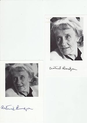 Bild des Verkufers fr ASTRID LINDGREN (1907-2002) schwedische Kinderbuchautorin , u.a. Pippi Langstrumpf zum Verkauf von Herbst-Auktionen
