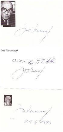 Seller image for JOSE SARAMAGO (1922-2010) portugiesischer Literatur-Nobelpreistrger 1998 for sale by Herbst-Auktionen