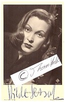 Bild des Verkufers fr HILDE SESSAK (1915-2003) deutsche Schauspielerin, u.a. " Die Feuerzangenbowle" und drei Edgar-Wallace-Filme zum Verkauf von Herbst-Auktionen