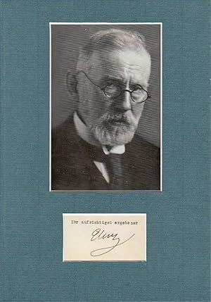 Seller image for PAUL EHRLICH (1854-1915) Professor Dr., dt. Chemiker u. Mediziner, entwickelte die Chemotherapie, 1908 Nobelpreis fr Medizin for sale by Herbst-Auktionen