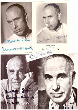 Seller image for CHARLES REGNIER (1914-2001) deutscher Schauspieler, Regisseur, Hrspielsprecher und bersetzer, war frh bekannt mit Schriftsteller Alfred Henschke alias ?Klabund?, 1934 Vorwurfes der Homosexualitt im KZ Lichtenburg, einem der ersten deutschen Konzentrationslager, interniert, erste Ehe mit der Schauspielerin und Sngerin Pamela Wedekind, zuletzt mit Sonja Ziemann for sale by Herbst-Auktionen