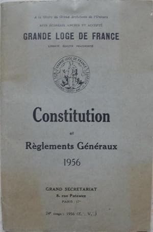 Bild des Verkufers fr Constitution et rglements gnraux 1956. zum Verkauf von Librairie les mains dans les poches