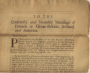 To the quarterly and monthly meetings of Friends in Great Britain, Ireland, and America [caption ...