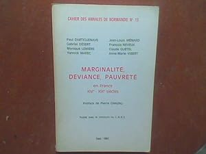 Seller image for Marginalit, dviance, pauvret en France XIVe -XIXe sicles for sale by Librairie de la Garenne