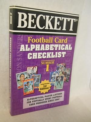 Bild des Verkufers fr Beckett Football Card Alphabetical Checklist Number 1 zum Verkauf von Gil's Book Loft