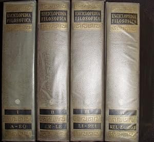 Seller image for Enciclopedia Filosofica (4 vols. cpl./ 4 Bnde KOMPLETT) - A - Z/ Indici. for sale by books4less (Versandantiquariat Petra Gros GmbH & Co. KG)