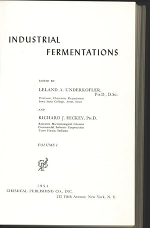 Image du vendeur pour Industrial Fermentations. Volume 1. mis en vente par Antiquariat Bookfarm
