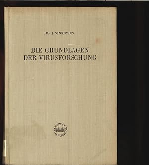 Imagen del vendedor de Die Grundlagen der Virusforschung. a la venta por Antiquariat Bookfarm