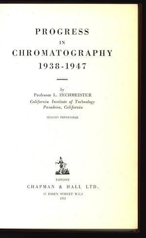 Imagen del vendedor de Progress in Chromatography 1938 - 1947. a la venta por Antiquariat Bookfarm
