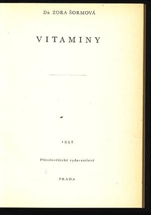 Imagen del vendedor de Vtaminy. a la venta por Antiquariat Bookfarm