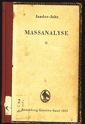 Bild des Verkufers fr Massanalyse. II. zum Verkauf von Antiquariat Bookfarm
