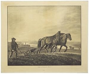 Seller image for Pfl�gender Bauer mit Hut und Pfeife, nach A. Adam. for sale by Galerie Joseph Fach GmbH