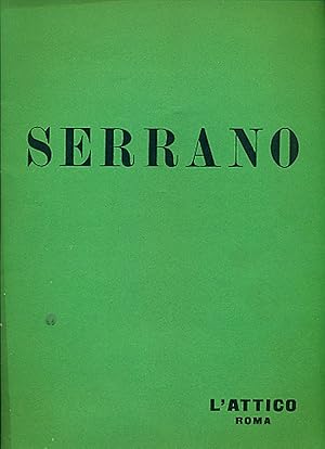 Bild des Verkufers fr Serrano. Prima personale di sculture in Italia zum Verkauf von Studio Bibliografico Marini