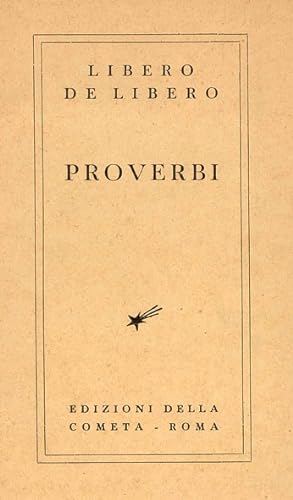 Imagen del vendedor de Proverbi a la venta por Studio Bibliografico Marini