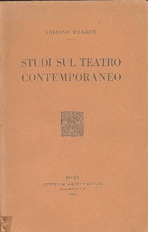 Bild des Verkufers fr Studi sul teatro contemporaneo zum Verkauf von Studio Bibliografico Marini