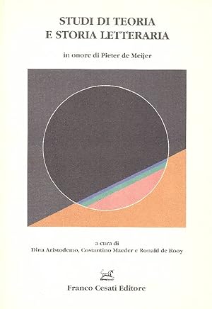 Studi di teoria e storia letteraria in onore di Pieter de Meijer