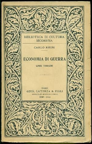 Bild des Verkufers fr Economia di guerra. Linee teoriche zum Verkauf von Studio Bibliografico Marini